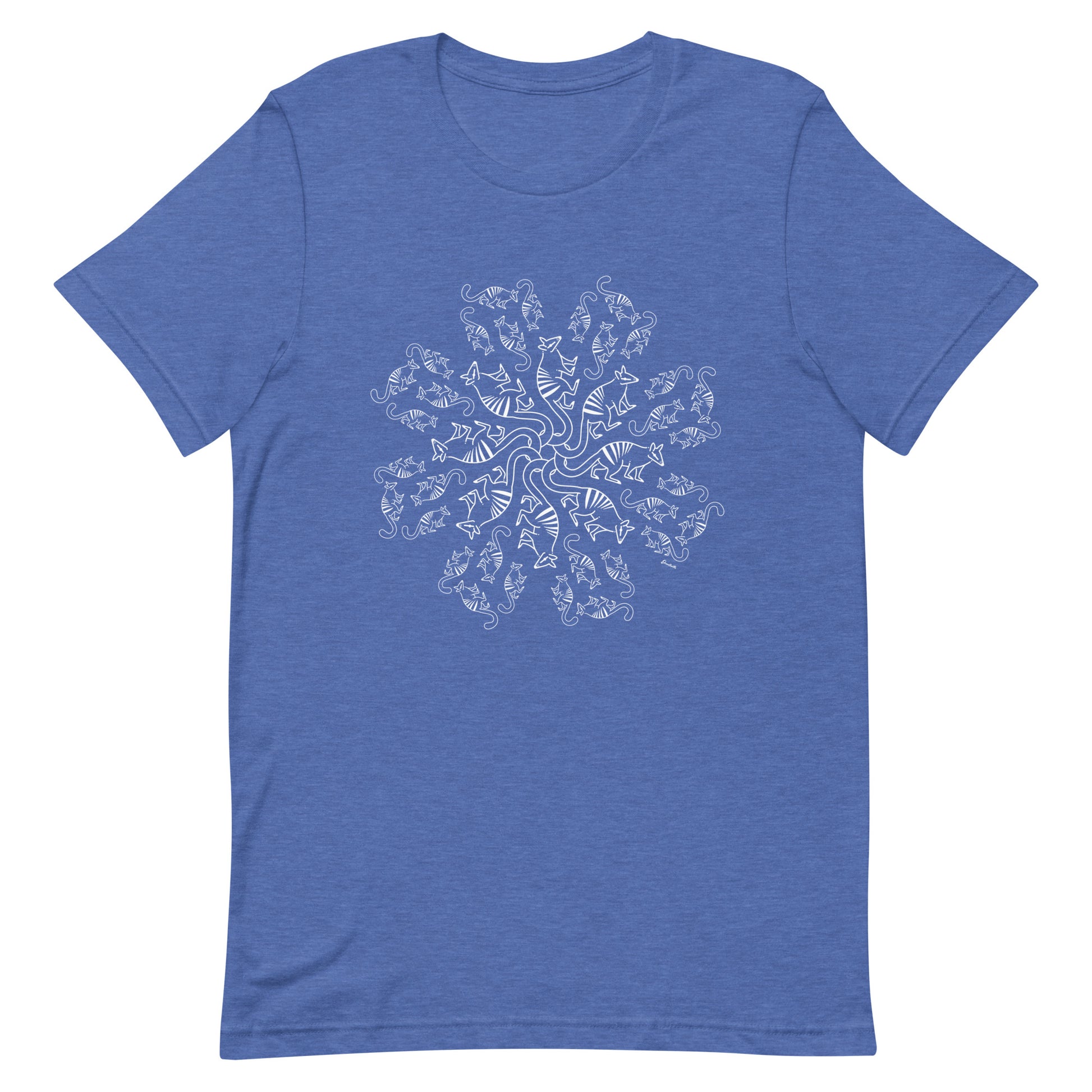 Numbat mandela Australian designed tshirt rich blue heather